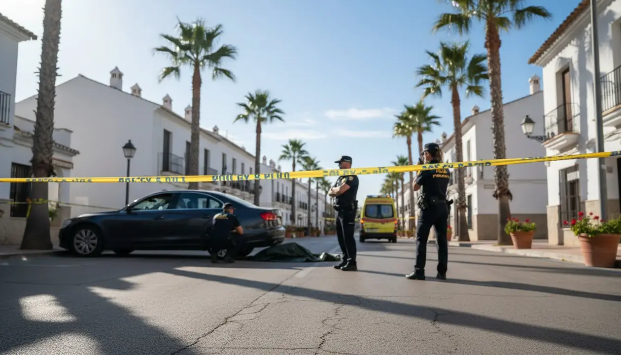  Polic&iacute;a Nacional investiga la muerte a tiros de un hombre de 57 a&ntilde;os en Marbella - Imagen generada por IA 