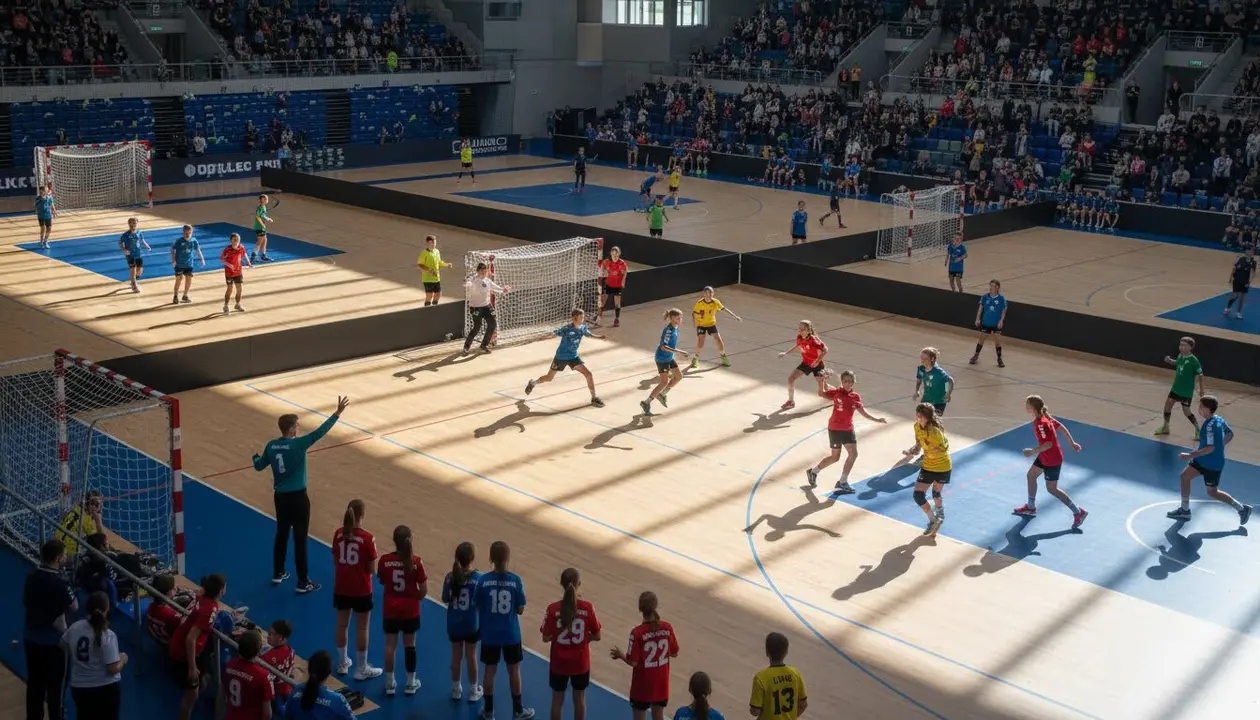  Liga de Promoci&oacute;n de Balonmano en M&aacute;laga re&uacute;ne a m&aacute;s de 700 j&oacute;venes en cuatro sedes - Imagen generada por IA 