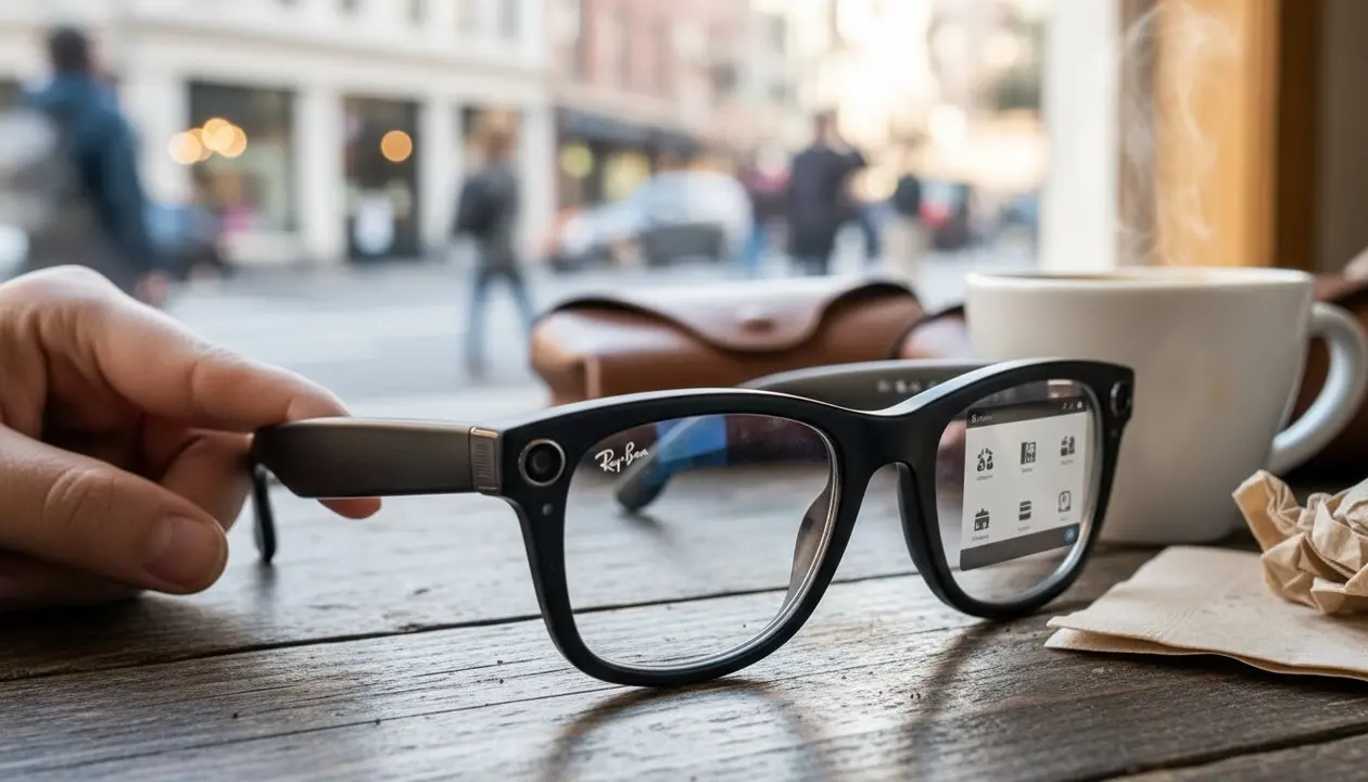  Meta Glasses con c&aacute;mara de 12 MP, v&iacute;deo 3K y funciones de inteligencia artificial - Imagen generada por IA 