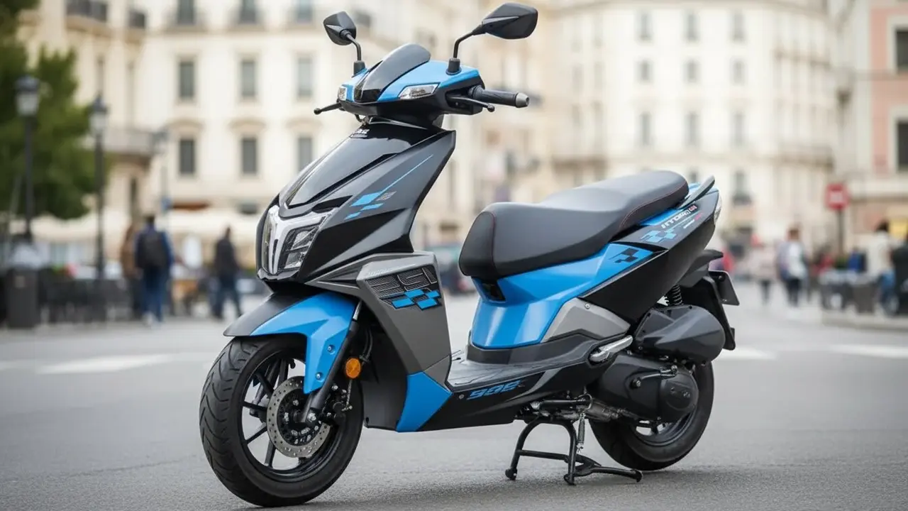  TVS Ntorq 125 con 9,5 CV, dise&ntilde;o deportivo y precio de 1.995 euros - Imagen generada por IA 
