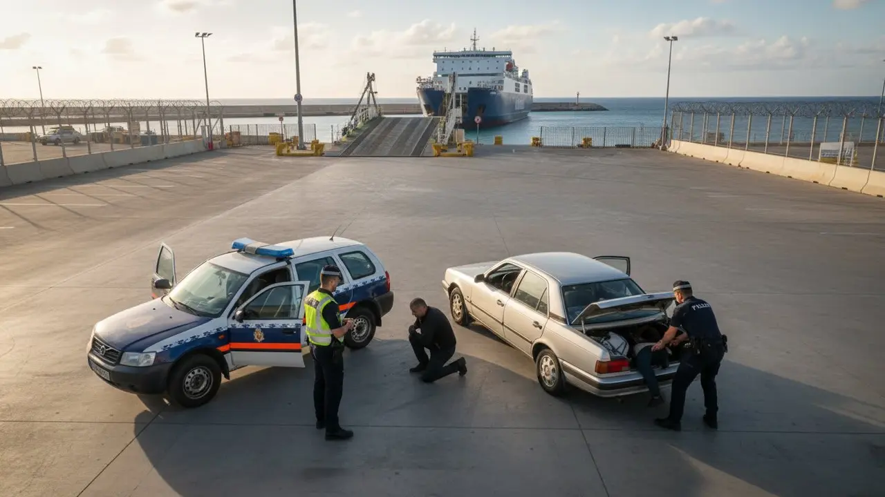  Detenido en Ceuta un conductor con un migrante oculto rumbo a Algeciras - Imagen generada por IA 