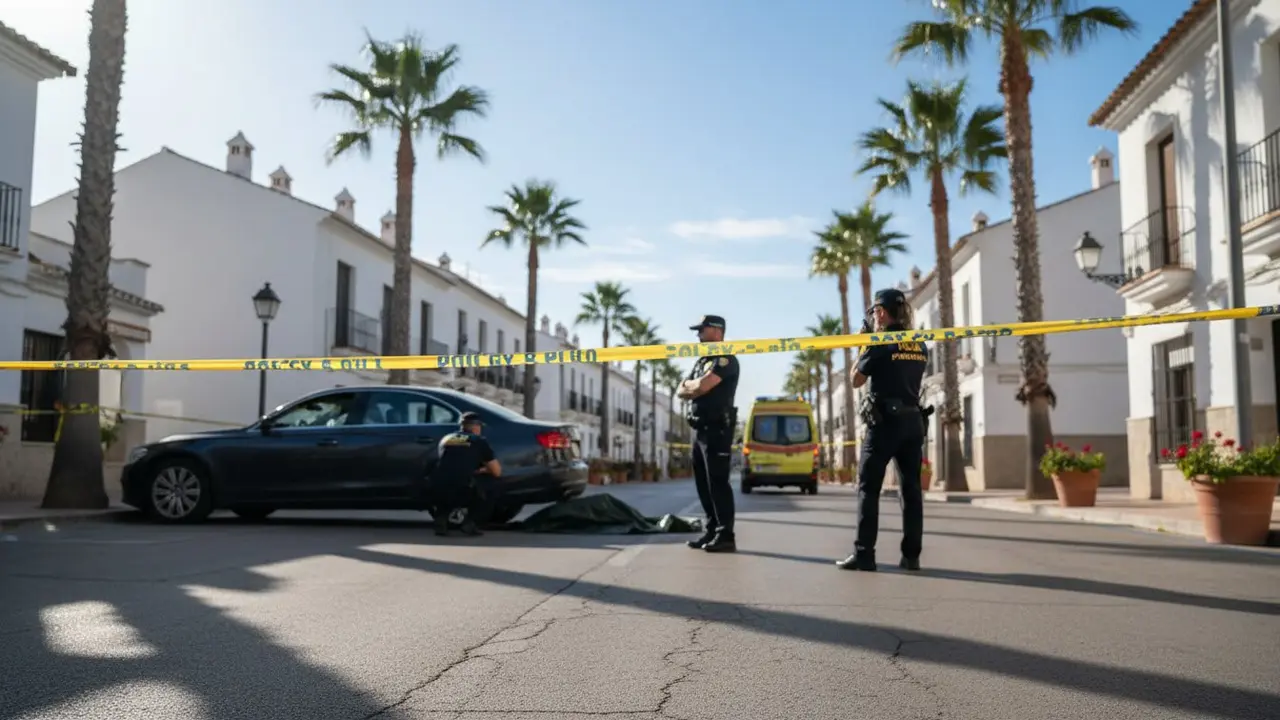  Polic&iacute;a Nacional investiga la muerte a tiros de un hombre de 57 a&ntilde;os en Marbella - Imagen generada por IA 