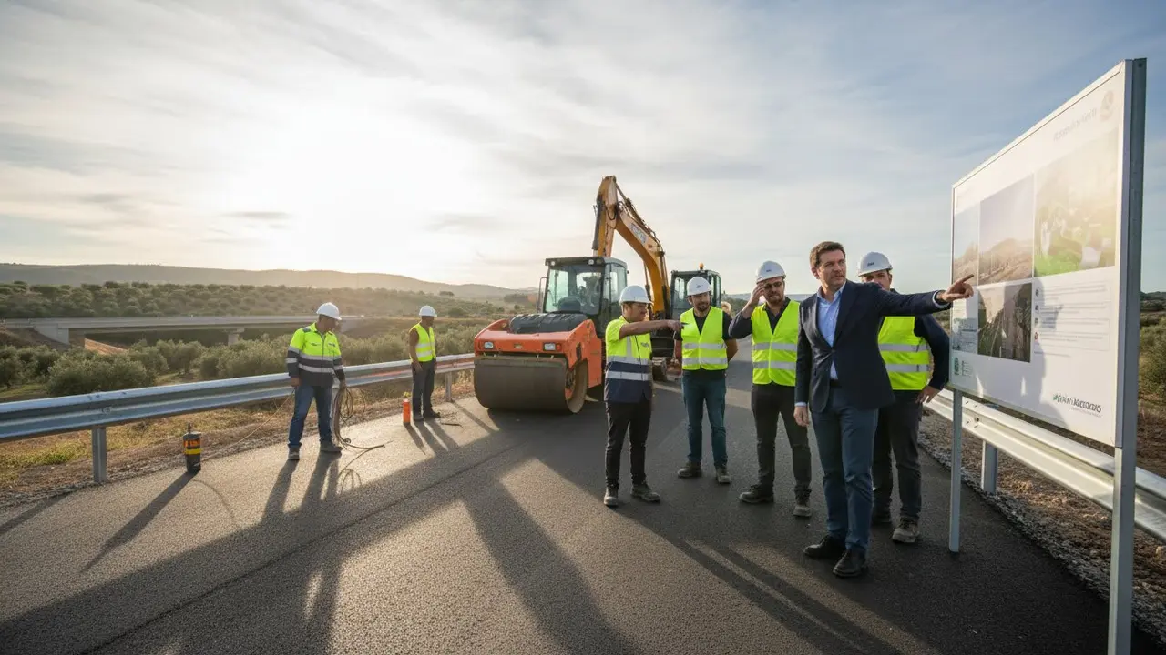  C&aacute;diz impulsa obras de seguridad vial en las carreteras A-384 y A-2231 con 2,8 millones - Imagen generada por IA 