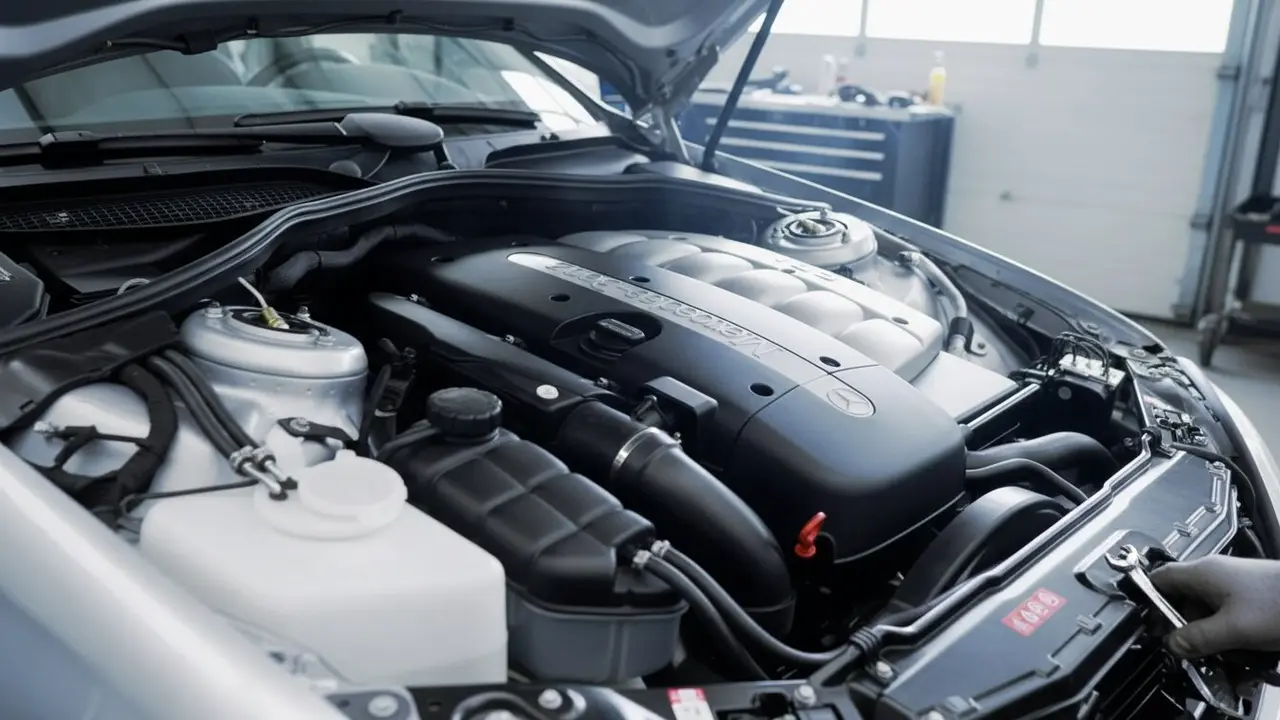  Motor Mercedes OM648 di&eacute;sel de seis cilindros: 3 a&ntilde;os de potencia y fiabilidad casi perfecta - Imagen generada por IA 