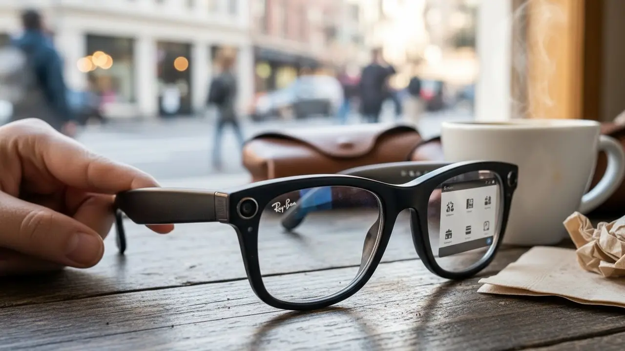  Meta Glasses con c&aacute;mara de 12 MP, v&iacute;deo 3K y funciones de inteligencia artificial - Imagen generada por IA 