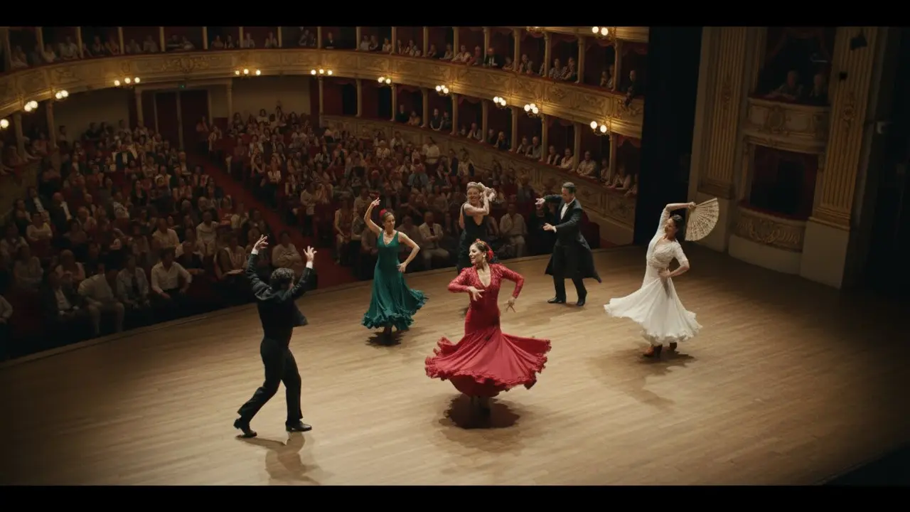  Danza 2026 en M&aacute;laga re&uacute;ne a Sara Baras, Farruquito y grandes figuras del flamenco - Imagen generada por IA 