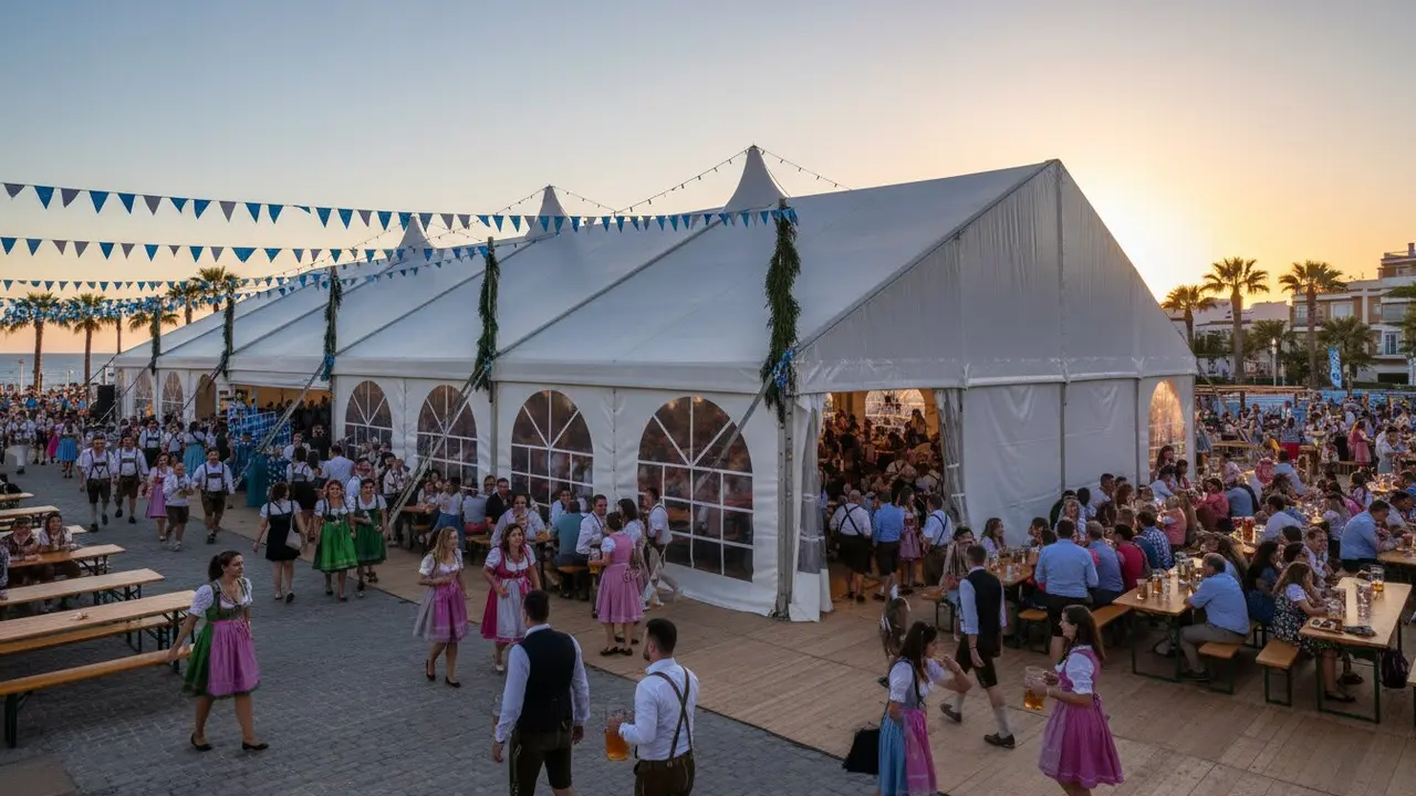  Torrox estrena una carpa de 1.500 metros cuadrados para celebrar su Oktoberfest - Imagen generada por IA 