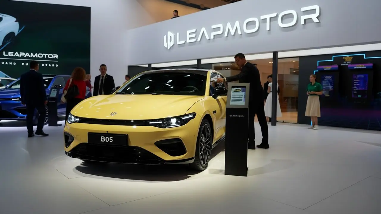  Leapmotor B05 supera los 12.000 pedidos y amenaza al Volkswagen Golf en Europa - Imagen generada por IA 