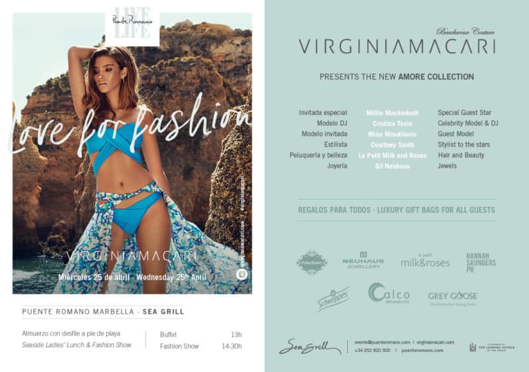 La stilista Virginia Macari presenterá al Sea Grill la sua nuova collezione beachwear The Amore Collection