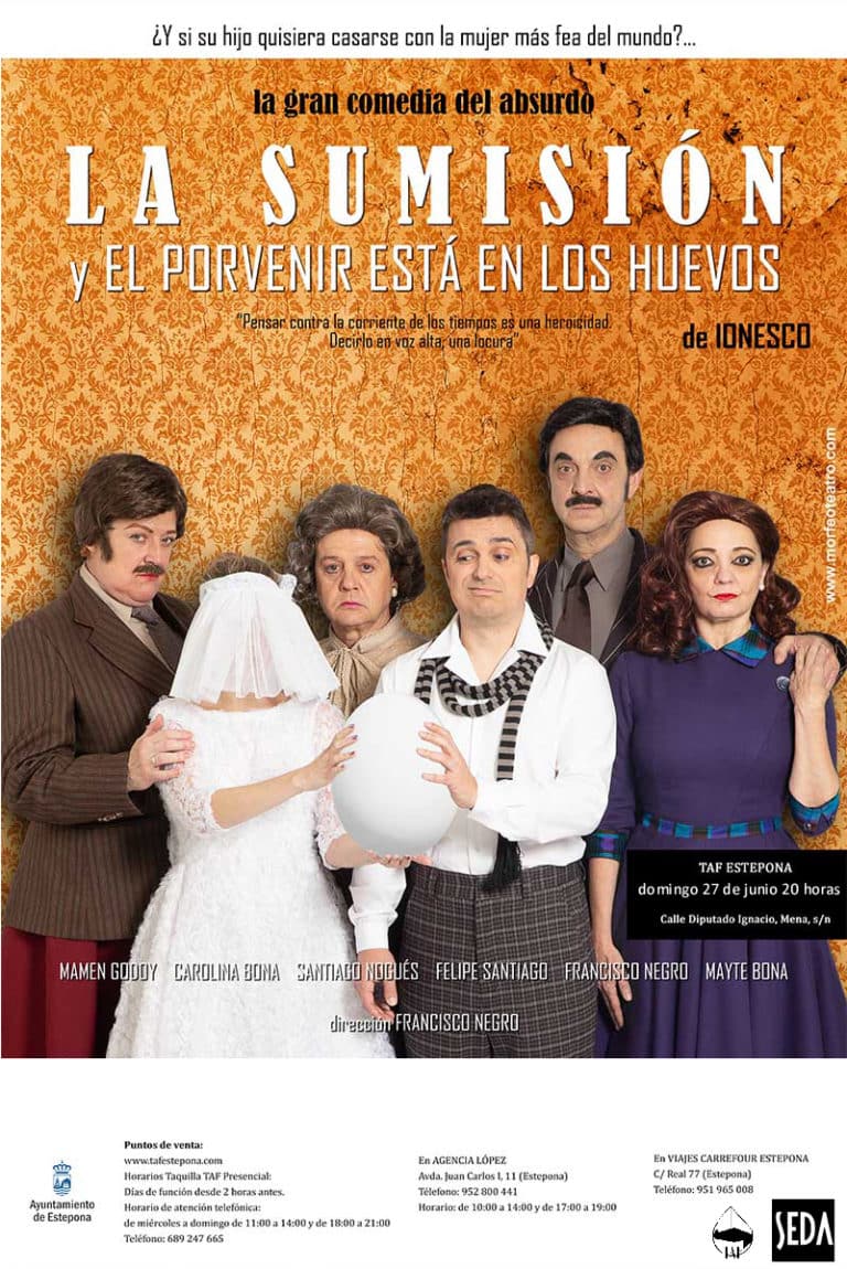 El Auditorio Felipe VI presenta ‘La sumisión y el porvenir está en los huevos’, la gran comedia del absurdo